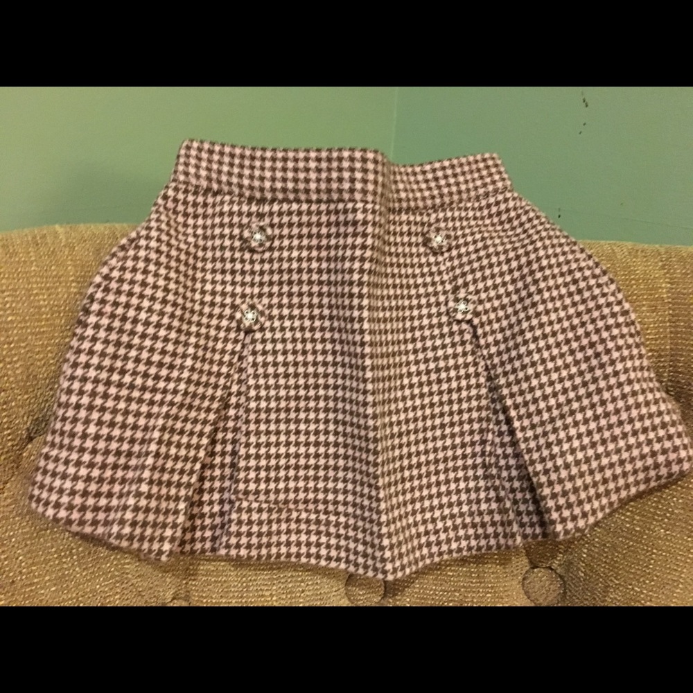 Pink and brown tweed skirt